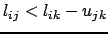 $ l_{ij} < l_{ik} - u_{jk}$