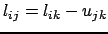 $ l_{ij} = l_{ik} - u_{jk}$