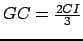 $ GC=\frac{2CI}{3}$