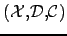 $ (\mathcal{X,D,C})$