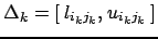 $ \Delta_k = [\:{l_{i_kj_k},\:u_{i_kj_k}}\:]$