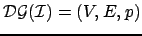 $ \mathcal{DG}(\mathcal{I})=(V,\:E,\:p)$