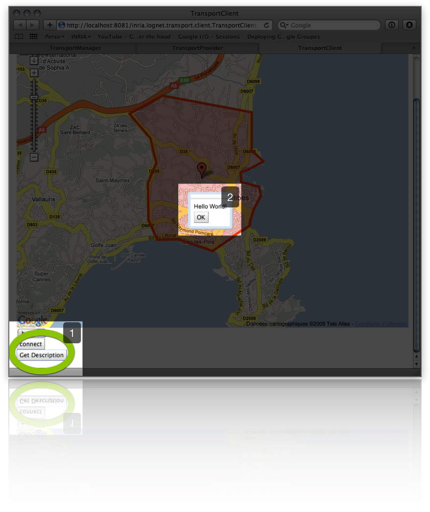 State of the hello component pop-up