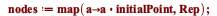 initialPoint := Vector([a, b, c]); -1; nodes := map(proc (a) options operator, arrow; Typesetting:-delayDotProduct(a, initialPoint) end proc, Rep); 1; LinearForms := [seq(Object(FormEvaluation, nodes[...
