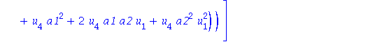 g := [a1*x+a2*u[0]+t1, a3*x+a4*u[0]+t2, (a3+a4*u[1])/(a1+a2*u[1]), (-a2*a3+a4*a1)*u[2]/(a1+a2*u[1])^3, (-a2*a3+a4*a1)*(-3*u[2]^2*a2+u[3]*a1+u[3]*a2*u[1])/(a1+a2*u[1])^5, (-a2*a3+a4*a1)*(15*a2^2*u[2]^3...