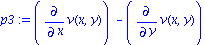 p3 := diff(v(x, y), x)-diff(v(x, y), y)