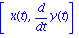 [x(t), diff(y(t), t)]