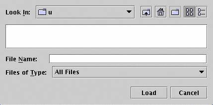 A file-chooser panel